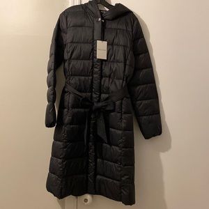 NWT Cole Han Hooded Long Puffer Jacket